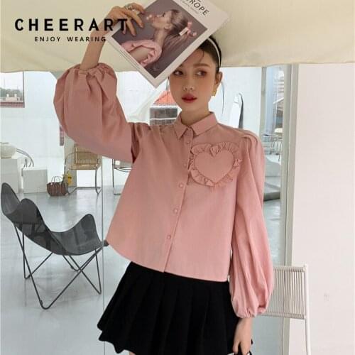 Розовые блузки Cheerart China At AliExpress