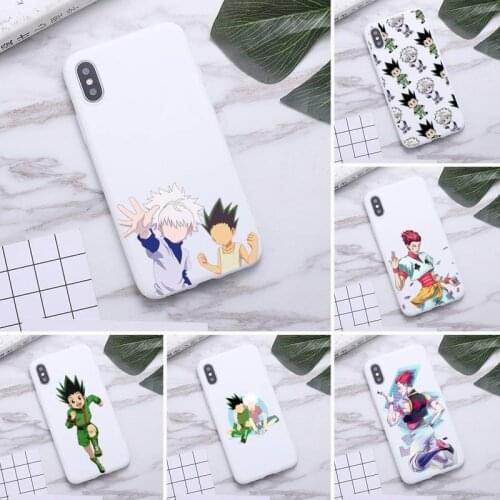 Hunter X Hunter HXH Anime Hunter X Phone Case for iPhone 12 mini 11 Pro Max X XR XS 8 7 6s Plus Candy white Silicone Cases