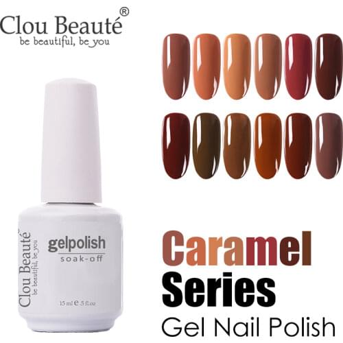 Clou Beaute Caramel Series Gel Varnishes esmaltes permanentes de uv y led Gel Polish Set All For Manicure Gel lak Lacquer Gellak