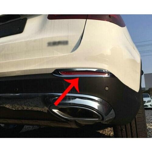 For Benz GLC Class X205 2015-2017 ABS Chrome Rear Fog Light Lamp Cover Trim