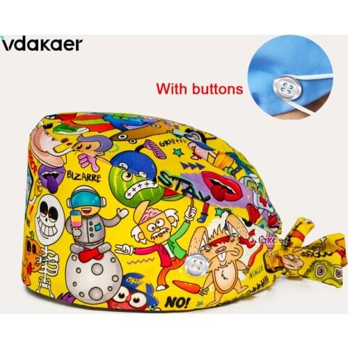 Scrub hats woman and man surgical cap Cotton veterinary cap Medical cap nurse scrub cap accesorios medicos nurse uniform