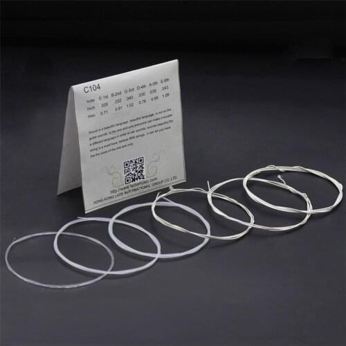Mounchain Nylon Guitar Strings Set Transparent String for Classical Guitar Bass Parts Accessories