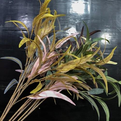 Willow Leaves Artificial Silk Flower Branches Wedding Road Guide Layout Decoration Home Indoor Display