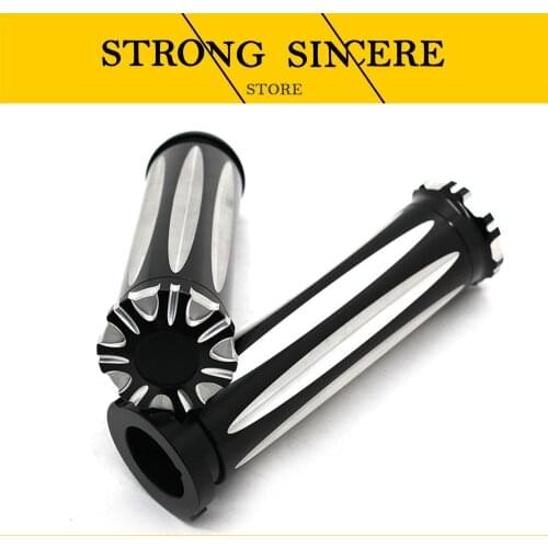 Motorcycle CNC 1" Handlebar Hand Grips Aluminum For Harley Sportster XL883 1200 Softail Touring Dyna Custom Cruiser Chopper