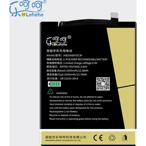 New Original LEHEHE HB356687ECW Battery For Huawei Nova 2 plus Nova 2i honor 9i huawei G10 Mate 10 lite 3340mAh Free Tools Gifts