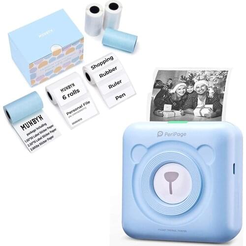 New Portable Peripage A6 58mm Wireless Thermal Label Printer Smart Photo Printer With App Support Ios Android Windows