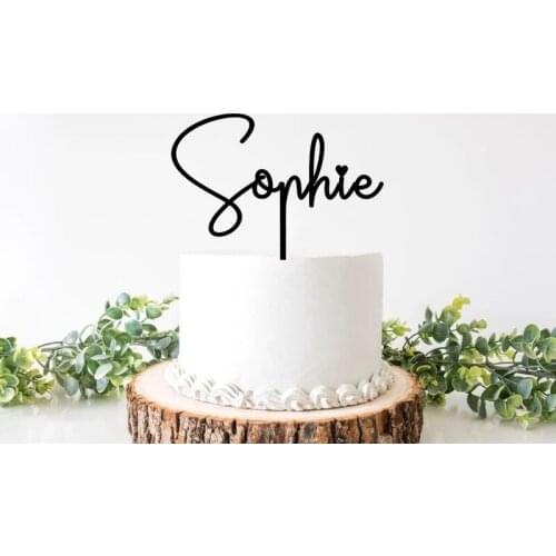 Personalised Name Cake Topper Wooden Cake Topper Happy Birthday Cake Topper Party Supplies Kids Birthday Party Decoration