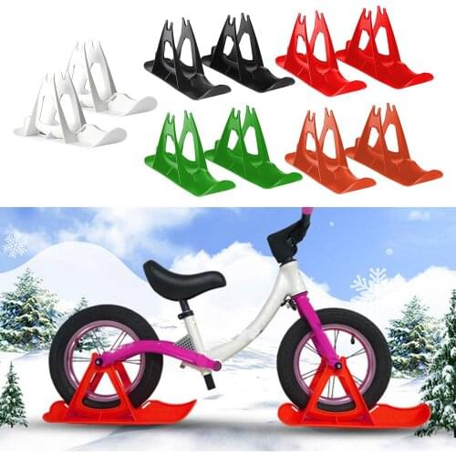 PE Durable Ski Balance Bike Sled Toboggan Winter Snow Sledge Kids Winter Toy Skiing & Snowboarding