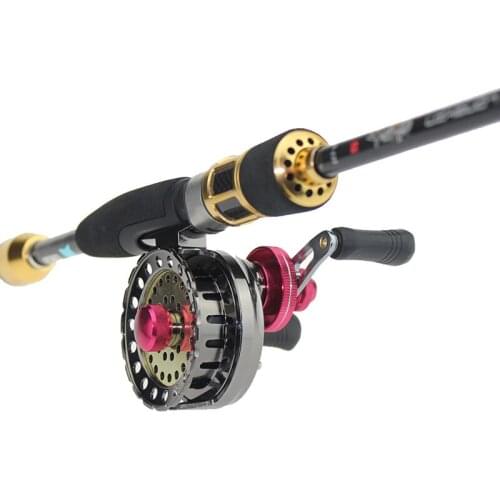 All metal Steel Fishing Rafts Saltwater 6000R Fly Fishing Reel 6+1BB 2.6:1 BlackRed Cup Left/Right Hand Bait Casting Front Wheel