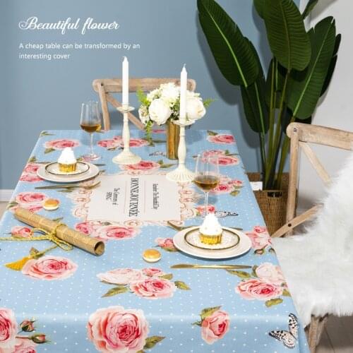 Fresh flowers ins cotton hemp table cloth small fresh rectangular coffee tablecloth desk cloth simple round tablecloth cloth
