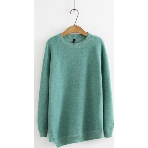 Plus size sweater for women autumn winter new sweater irregular bottom sweater loose slimming clothes large size sweater