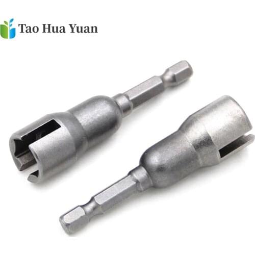 1pcs 1/4" Hex Shank Socket Adapter Nut for Power Tool Slotted Butterfly Bolt Socket Wrench Electric Screwdriver Sleeve Accessori