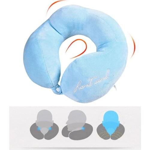 U-shaped travel pillow car aircraft headrest support pad office soft memory foam soft foam neck pillow