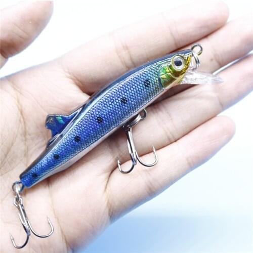 1pcs diving Minnow Fishing Lure Laser Swim Hard Artificial Bait 3D Eyes 9cm 27g Fishing Wobblers Pesca Crankbait Minnows