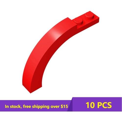 10PCS Bricks 15967 Brick Arch 1 x 6 x 3 1/3 Curved Top For Building Blocks Parts Bulk Model Educational High-Tech Parts Toys