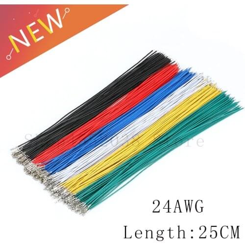 10pcs/lot 2.54 Cable Jumper Wire Single Head Spring Electronic Wire Female 25cm 1P