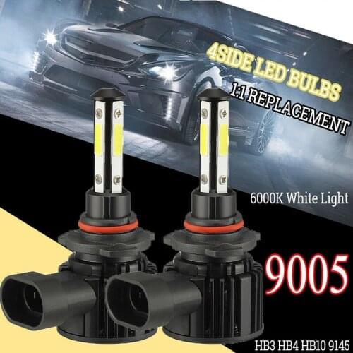 2pcs 6500K 9005 9006 H4 H11 Cars headlights LED Bulbs 8000LM Combo Beam Fog Lamp cars accessories