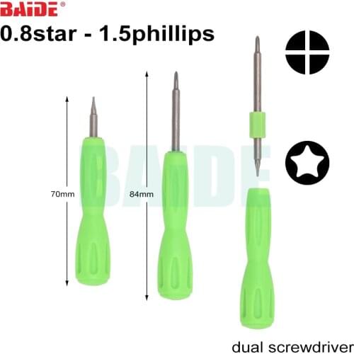 2 in 1 New Dual-Purpose Screw Driver Key 0.8 Pentalobe Star 1.5 Phillips Combination Screwdriver for iPhone 500pcs/lot