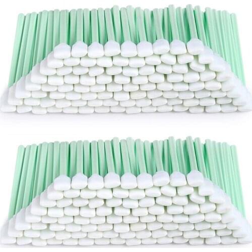 200Pcs 5.11 Inch Square Rectangle Foam Cleaning Swab Sticks for Solvent Format Inkjet Printer Roland Optical Equipment