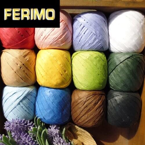 240M) 20m x 12rolls Raffia ribbon cord/ Raffia rope egg,Paper raffia Gift Ribbon for Gift Wrap Party Decorations