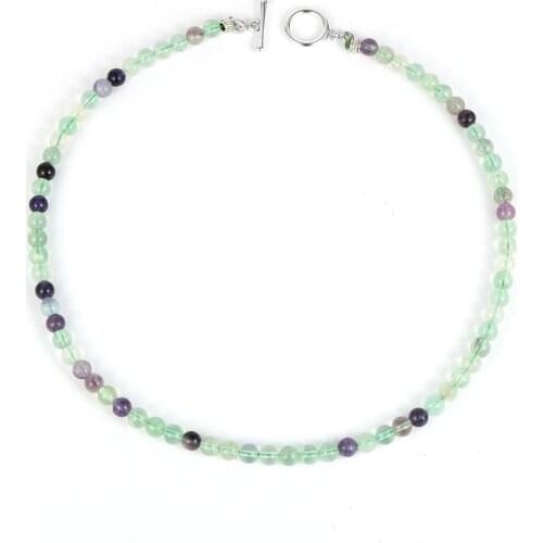 6mm Natural Stone Beaded Choker Necklace 2020 Fashion BOHO Crystal Opal Short Collar Clavicle Chain Necklace for Women Jewelry