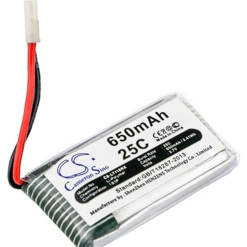 Cameron Sino 650mah battery for CHEERSON CX-30W for HUAJUN W609-10 for HUBSAN H107 for SYMA CX-30 for WLTOYS V931 H107C-A24
