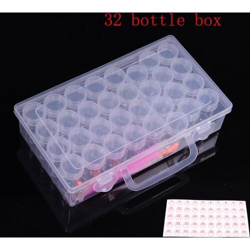Diamond Painting Accessories 32 Grid Container Box DIY Diamond Embroidery Mosaic Tools Bead Transparent Plastic Drill Storage