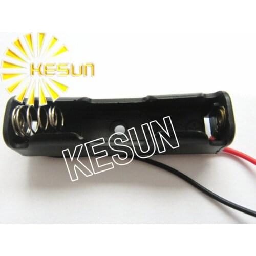 FREE SHIPPING 20PCS x AAA 1.5V Plastic Black Battery Storage Case Box Holder Socket With150mm Wire Leads