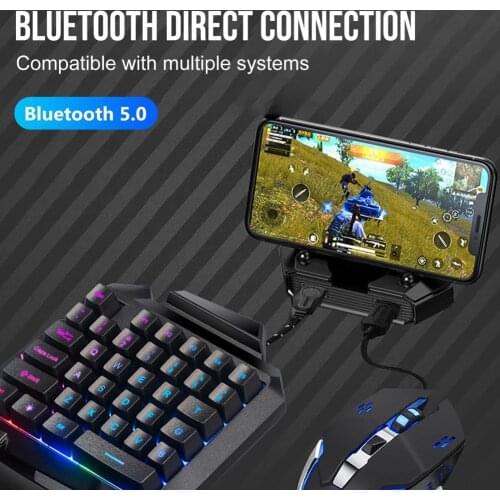 1 Set Wireless Converter Non-delayed Driver-free Bluetooth5.0 Gamer Keyboard Mouse Game Player Sensitive USB Adapter for iOS