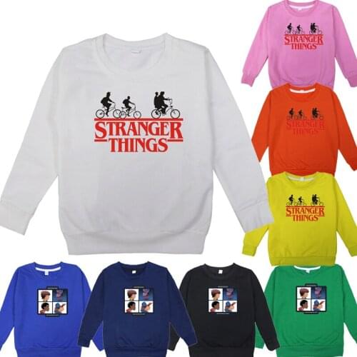 Child Stranger Things Sweatshirt Teens Long Sleeve Hoodies Kids Toddler Cotton Pocket Sportswear Boys Girls Tops Pullover Gifts