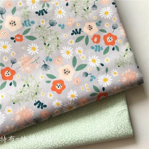 For Patchwork Cloth,diy Sewing Quilting Fat Quarters Material Twill Fabric Flower Series 100% Cotton For Baby&child 50*160cm