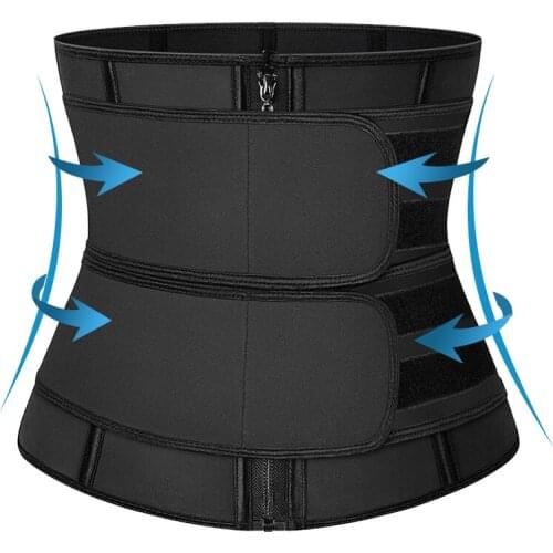 Women Latex Waist Trainer Body Shaper Corsets with Zipper Cincher Corset Top Slimming Belt Shapers Shapewear Plus Size S-3XL