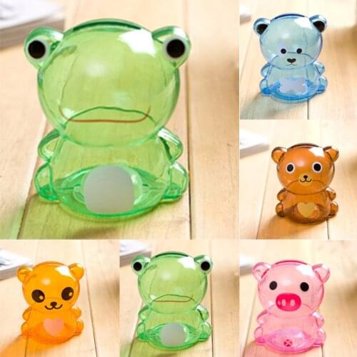 Home Decor Banks Gift Cartoon Bear Money Boxes Kid Student Piggy Bank Transparent style Saving Money Animal New Year Gift