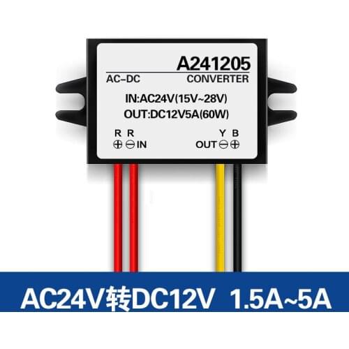 1PCS AC-DC 24V to 12V LED Driver Power Supply Converter Regulator Electronic Transformer