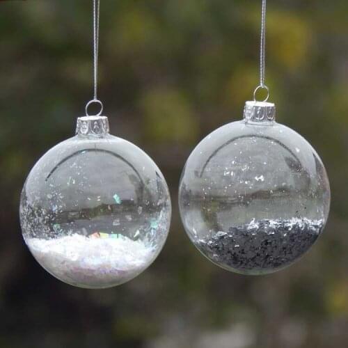 Christmas tree ornaments, transparent glass ball ornaments