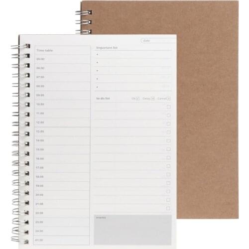 Planner Book Monthly Weekly Daily Agenda Schedule Blank Diary DIY Study Notebook
