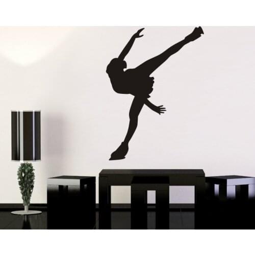 Figure Skating Car Sticker Decal Skiing Ice Sports Posters Vinyl Wall Decals Pegatina Decor Mural Sticker
