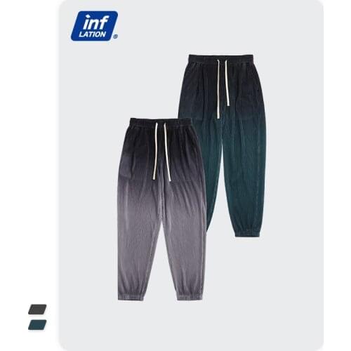 INFLATION Hip Hop Pant Men Streetwear 2021 Spring Cool Harem Pant Men High Street Trouser Male Elastic Waist Jogger Pant 3779S21