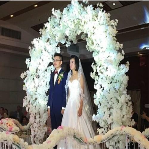 100 CM(39") /pcs Artificial Bouquet Simulation Cherry Blossom Flower White and Pink Available For Home Wedding Party Decoration