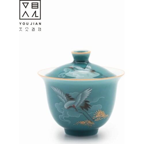 Chinese Traditions Gai Wan Tea Set Bone Kung Fu TeaSet Gaiwan Tea Cup Porcelain Bowl For Travel Beautiful And Easy Kettle