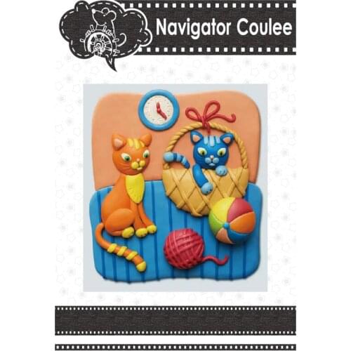 Cat Basket Ball Metal Cutting Die Scrapbook Stamping Clear Stamp Cutting Decoration Embossing DIY Craft New Arrival 2021