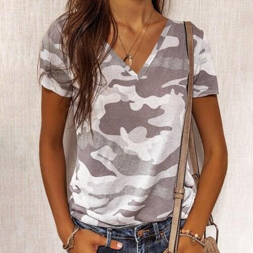 European and American summer 2021 new fashion slim hedging leopard print v-neck short-sleeved top t-shirt womens clothing
