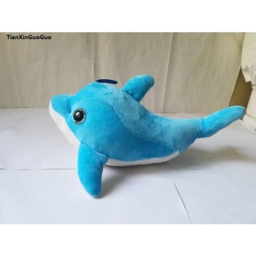 About 30cm lovely blue dolphin plush toy soft doll baby toy, birthday gift b2798