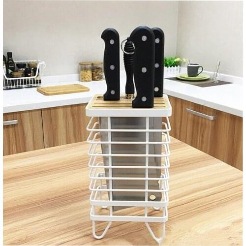 Multifunctional Kitchen Tool Accessories Carbon Steel Knife block storage rack fashion fruit knife Scissors Truner holder shelf