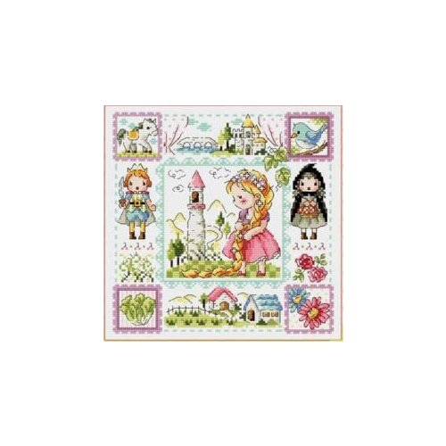 MM cross stitch kit Counted Cross Stitch Kit Rapunzel Long Hair Princess Fairytale Fairy Tale Fairyland Wonderland SO