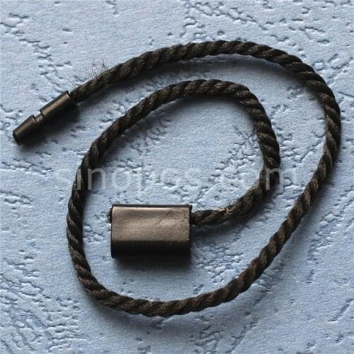 Hang Tag Seal With Thick String Colored, garment hangtag thread pins clothes sweater tags heavy cord rope loop lock white black