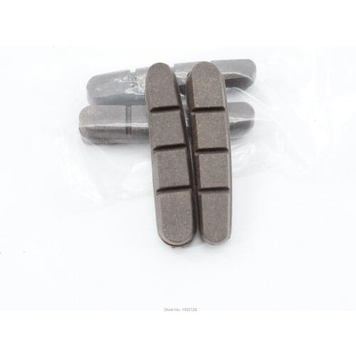 4pcs Newest road bike V Brake Pads fit caliper brake bicycle brake shoes for carbon wheelsets cork+plastic brake block Free ship