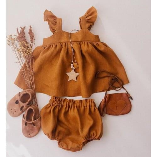 Baby Girls Clothes Summer 2021 Outfits Sleeveless Pullover T Shirts Dress Shorts PP Pants Newborn Baby Clothing Sets 1 2 3 Year