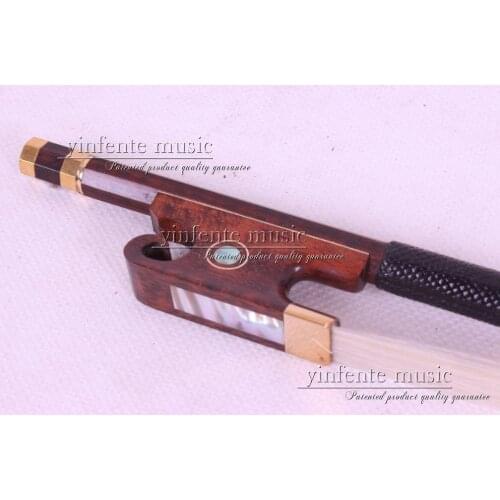 One Violin Bow Bone Frog Brazilwood Round Stick New 4/4 10