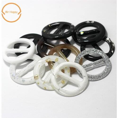 1pcs/lot Wholesale fashion inner diameter 2.4 adjustable buckled ribbon buttoned garment corner storage buckled T-shirt clasp